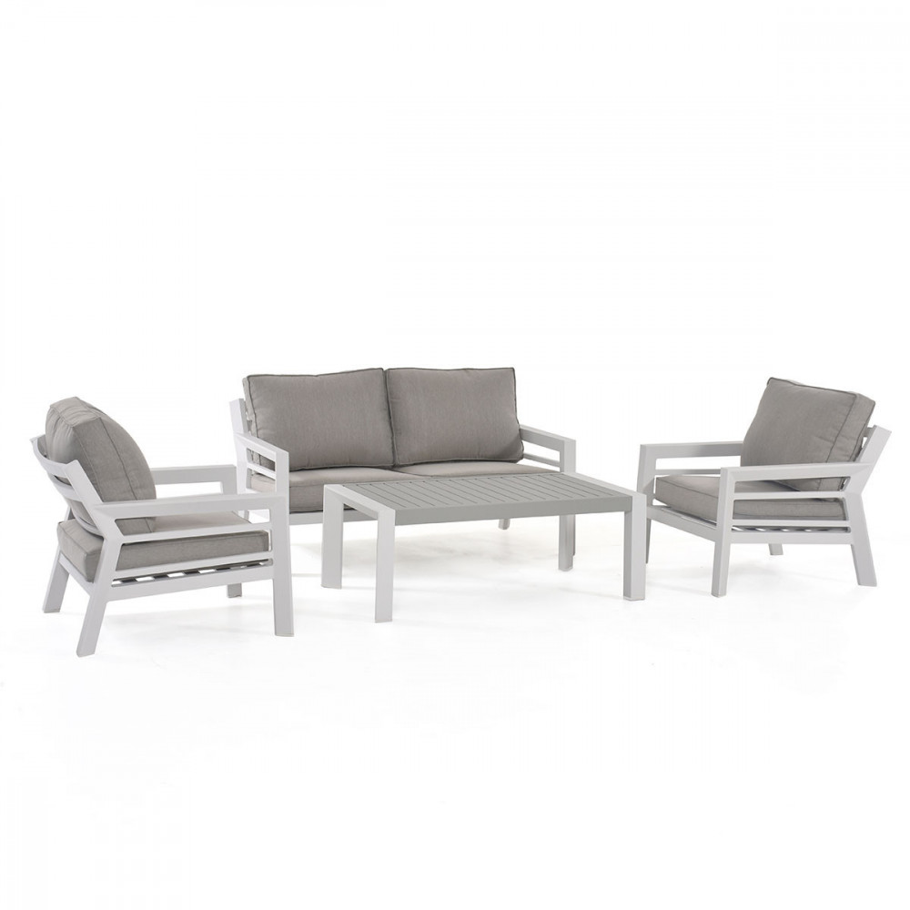 New York 2 Seat Sofa Set / White New York 2 Seat Sofa Set / White
