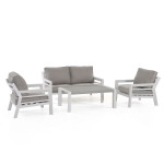 New York 2 Seat Sofa Set / White New York 2 Seat Sofa Set / White