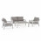 New York 2 Seat Sofa Set / White
