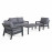 New York 2 Seat Sofa Set / Grey