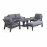 New York 2 Seat Sofa Set with Rising Table / Grey
