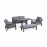 New York 2 Seat Sofa Set with Rising Table / Grey