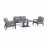 New York 2 Seat Sofa Set with Rising Table / Grey