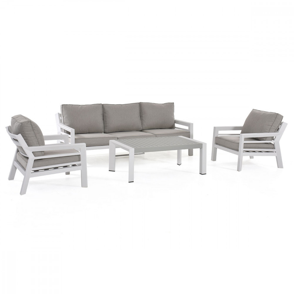 New York 3 Seat Sofa Set / White New York 3 Seat Sofa Set / White