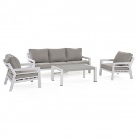 New York 3 Seat Sofa Set / White