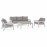 New York 3 Seat Sofa Set / White