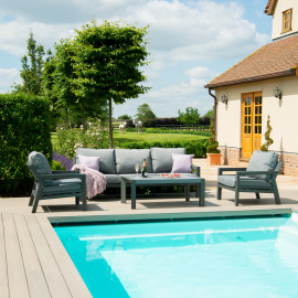 New York 3 Seat Sofa Set / Grey New York 3 Seat Sofa Set / Grey