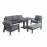 New York 3 Seat Sofa Set with Rising Table / Grey