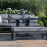 New York 3 Seat Sofa Set with Rising Table / Grey