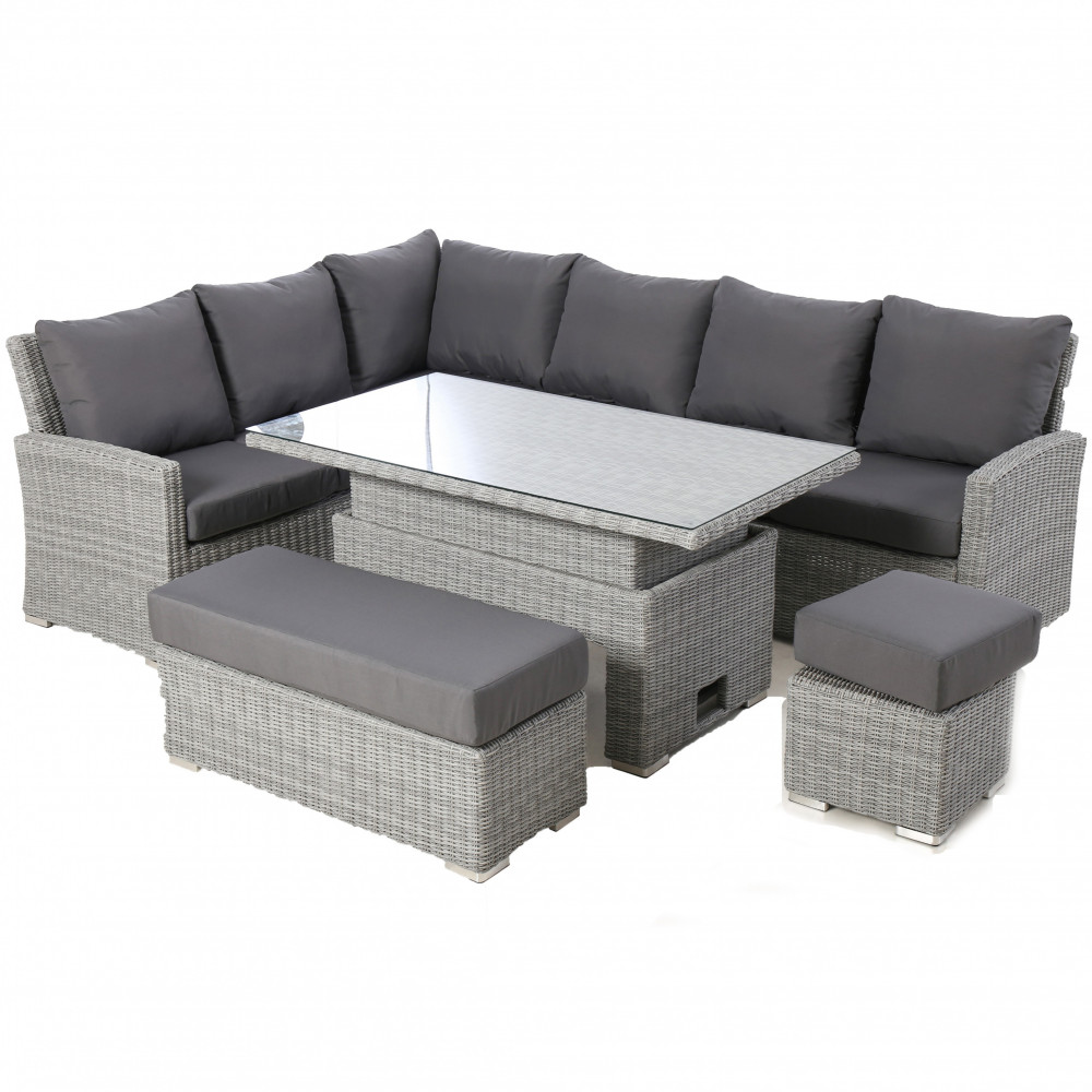 Ascot Rectangular Corner Dining Set with Rising Table Ascot Rectangular Corner Dining Set with Rising Table