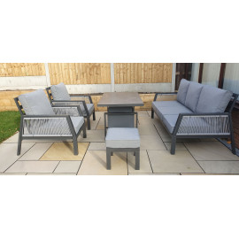 BETTINA Sofa Dining Set Grey
