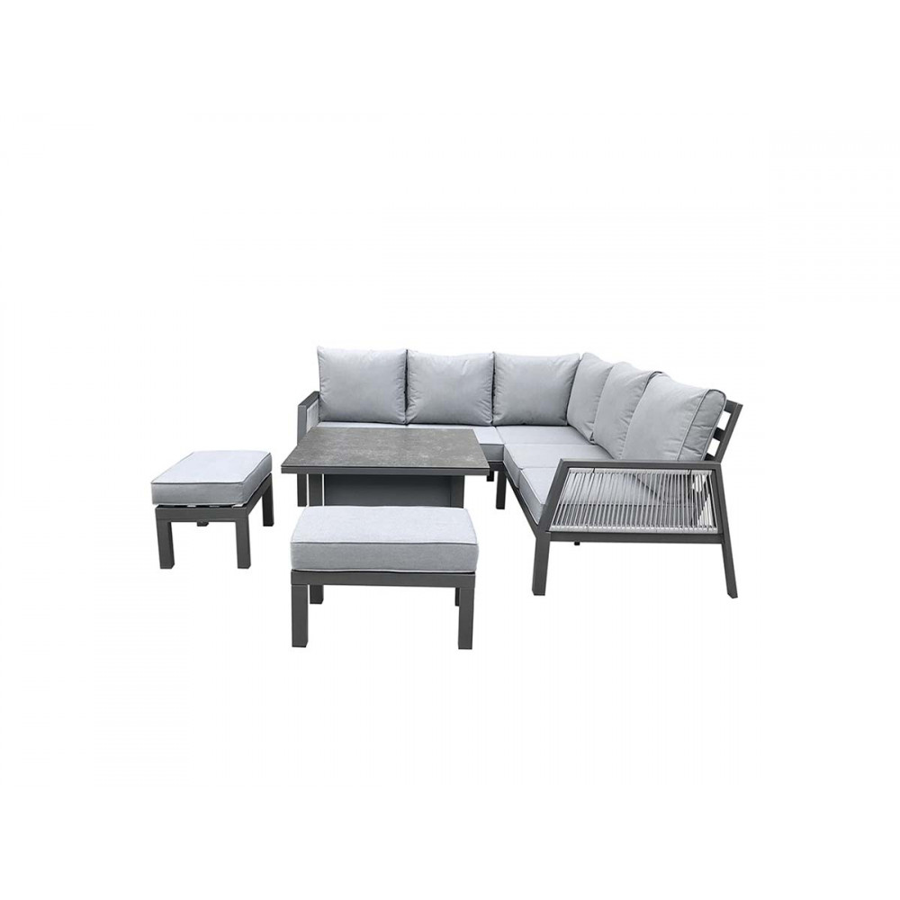 BETTINA Corner Dining Set Grey