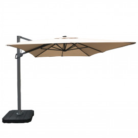 Atlas LED 2.4x3.3M Rectangular Cantilever Parasol / Beige Atlas LED 2.4x3.3M Rectangular Cantilever Parasol / Beige