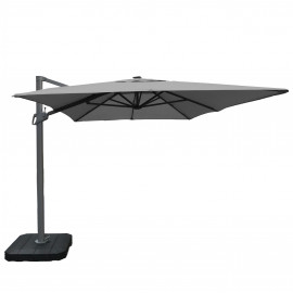 Atlas LED 2.4x3.3M Rectangular Cantilever Parasol / Grey