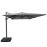 Atlas LED 2.4x3.3M Rectangular Cantilever Parasol / Grey
