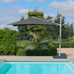 Zeus LED 3x3M Square Cantilever Parasol / Grey Zeus LED 3x3M Square Cantilever Parasol / Grey