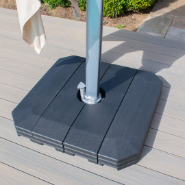 Zeus LED 3x3M Square Cantilever Parasol / Grey Zeus LED 3x3M Square Cantilever Parasol / Grey