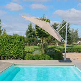 Zeus LED 3x3M Square Cantilever Parasol / Beige Zeus LED 3x3M Square Cantilever Parasol / Beige