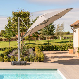 Zeus LED 3.5M Round Cantilever Parasol / Beige Zeus LED 3.5M Round Cantilever Parasol / Beige