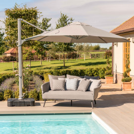 Zeus LED 3.5M Round Cantilever Parasol / Beige Zeus LED 3.5M Round Cantilever Parasol / Beige