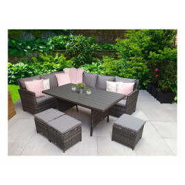 CHARLOTTE HDPE wood effect Corner Dining CHARLOTTE HDPE wood effect Corner Dining