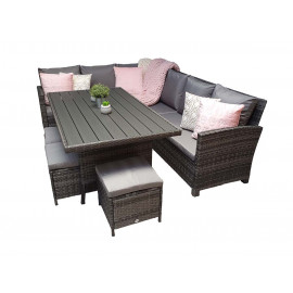 CHARLOTTE HDPE wood effect Corner Dining CHARLOTTE HDPE wood effect Corner Dining