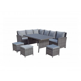 CHARLOTTE HDPE wood effect Corner Dining CHARLOTTE HDPE wood effect Corner Dining