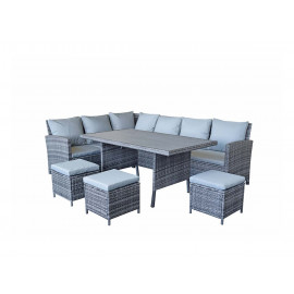 CHARLOTTE HDPE wood effect Corner Dining CHARLOTTE HDPE wood effect Corner Dining