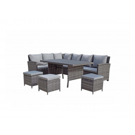 CHARLOTTE HDPE wood effect Corner Dining CHARLOTTE HDPE wood effect Corner Dining