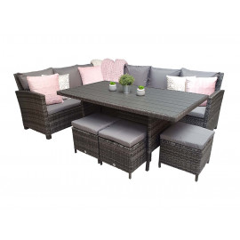 CHARLOTTE HDPE wood effect Corner Dining CHARLOTTE HDPE wood effect Corner Dining