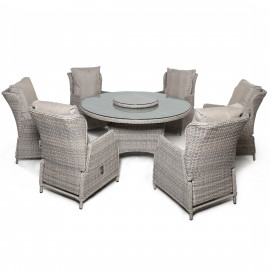 Cotswold Reclining 6 Seat Round Dining Set Cotswold Reclining 6 Seat Round Dining Set