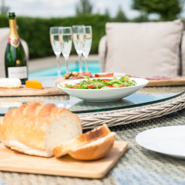 Cotswold Reclining 8 Seat Round Dining Set Cotswold Reclining 8 Seat Round Dining Set