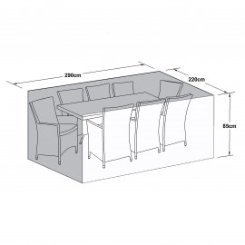 Outdoor Cover for 8 Seat Rect Dining Set