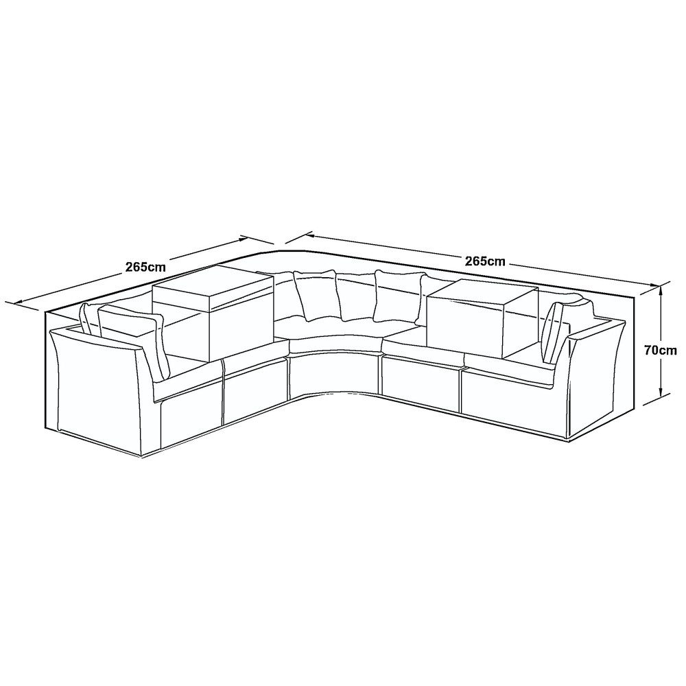 Outdoor Cover for Curved Corner Group Outdoor Cover for Curved Corner Group
