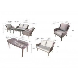 DANIELLE 4 Seat Sofa Set DANIELLE 4 Seat Sofa Set