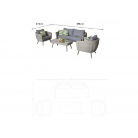 DANIELLE 5 Seat Sofa Set DANIELLE 5 Seat Sofa Set