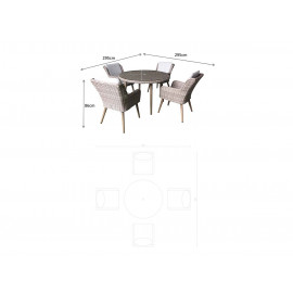 DANIELLE 4 Seat Dining Set DANIELLE 4 Seat Dining Set