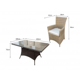 DARCEY 6 Seat Rectangular Dining Set DARCEY 6 Seat Rectangular Dining Set