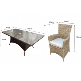 DARCEY 8 Seat Rectangular Dining Set DARCEY 8 Seat Rectangular Dining Set