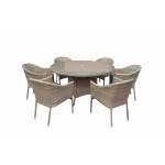 DARCEY 6 Seater Round Dining Set DARCEY 6 Seater Round Dining Set