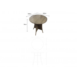 DARCEY Bistro Table 70 Dia DARCEY Bistro Table 70 Dia