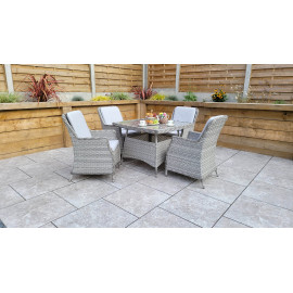 EDWINA 4 Seat Square Dining set EDWINA 4 Seat Square Dining set