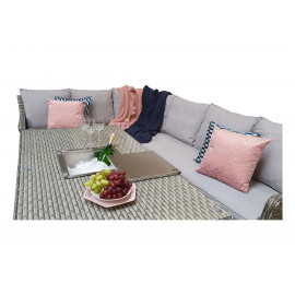 EDWINA Corner Dining with Lift Table 3 Wicker Special Grey EDWINA Corner Dining with Lift Table 3 Wicker Special Grey