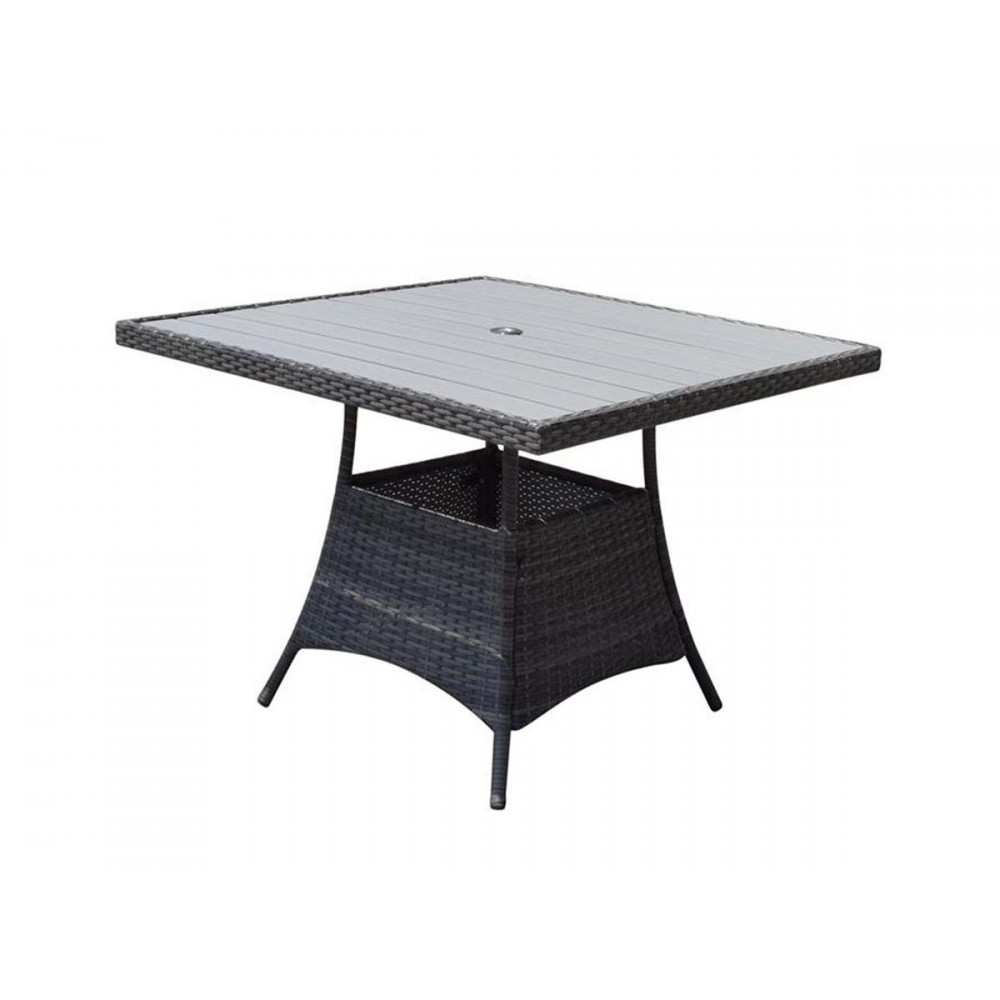EMILY Square Table 100 x 100 with HDPE wood effect Top EMILY Square Table 100 x 100 with HDPE wood effect Top