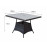 EMILY Square Table 100 x 100 with HDPE wood effect Top