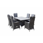 EMILY 6 Seater Rectangular dining Set with HDPE wood effect top EMILY 6 Seater Rectangular dining Set with HDPE wood effect top