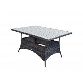 EMILY 6 Seater Rectangular dining Set with HDPE wood effect top EMILY 6 Seater Rectangular dining Set with HDPE wood effect top