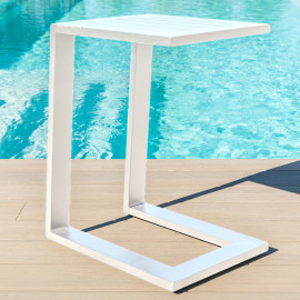 Aluminium Side Table / White Aluminium Side Table / White