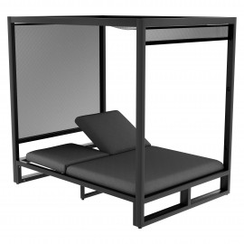 Allure Cabana Double Sunlounger / Charcoal