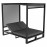 Allure Cabana Double Sunlounger / Charcoal